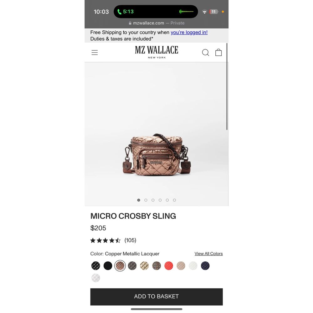 MZ Wallace Micro Sling crossbody bag
